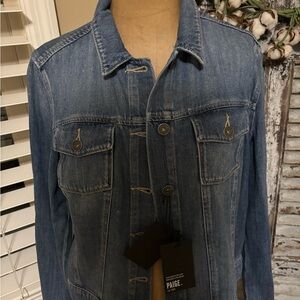 Paige Mariella soft blue denim jacket medium NWT
